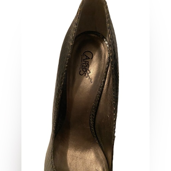 Carlos Santana Faux Snakeskin Platform Pumps Size 10 - Picture 3 of 11